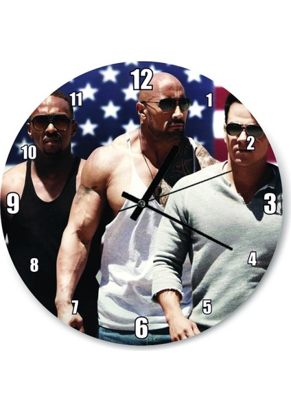 Modern film temalı duvar saati, 50x50 cm, şık ve dekoratif ev aksesuarı