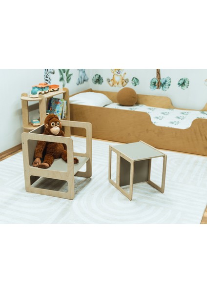 Montessori Ahşap Masa ve Sandalye Seti – Çok Fonksiyonlu, Dayanıklı fiyatları
