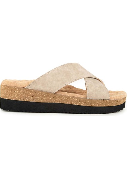 Fast Anatomik Taban Kadın Terlik Krem