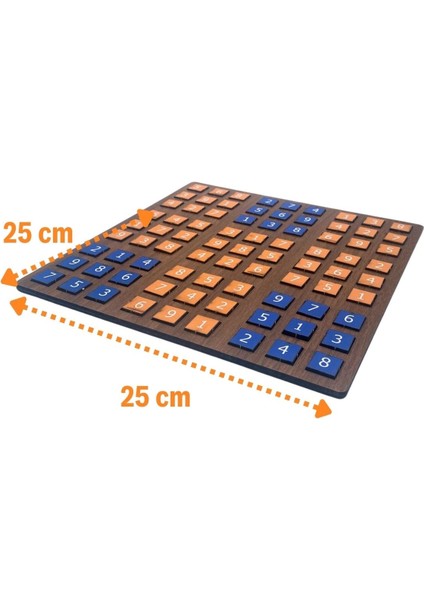 Aots® 9 Bölümlü Ahşap Sudoku Eğitici Oyun Seti
