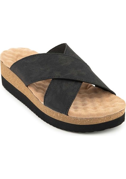 Fast Anatomik Taban Kadın Terlik Nubuk Siyah fiyatları
