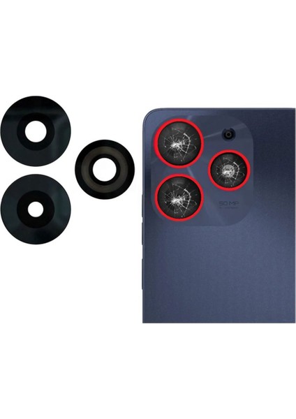 Tecno Spark 20 Uyumlu Kamera Camı