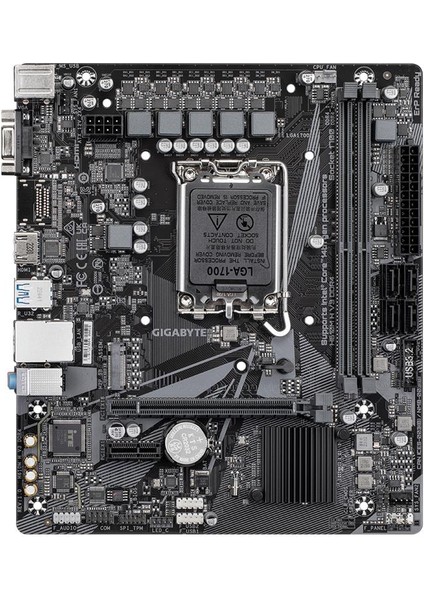 Gıgabyte H610M-H-V3 Ddr4 3200MHZ 1xvga 1xhdmı 1xm.2 USB 3.2 Matx 1700P (12. / 13. ve 14. Nesil Işlemci Uyumlu)