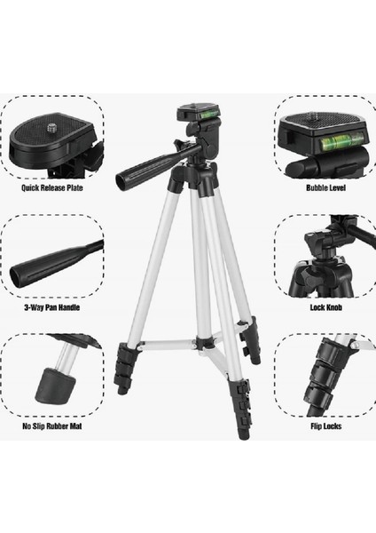 106CM 35CM Ayarlanabilen Tripod Projeksiyon Ayağı Selfi Kumandalı