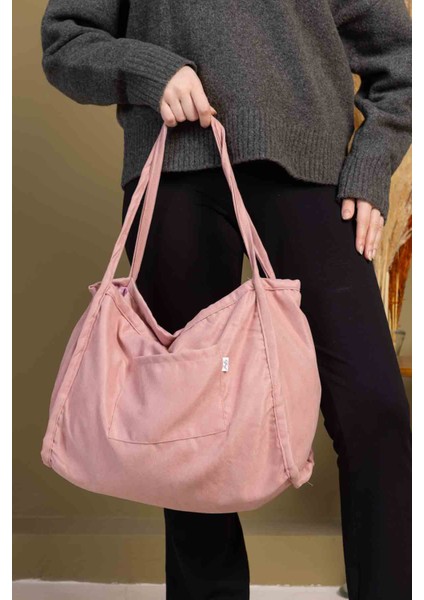 Angelic 00S Shopper Bag Fermuarlı, Astarlı , Kumaş, Kol ve Omuz Çantası / Okul & Günlük fiyatları
