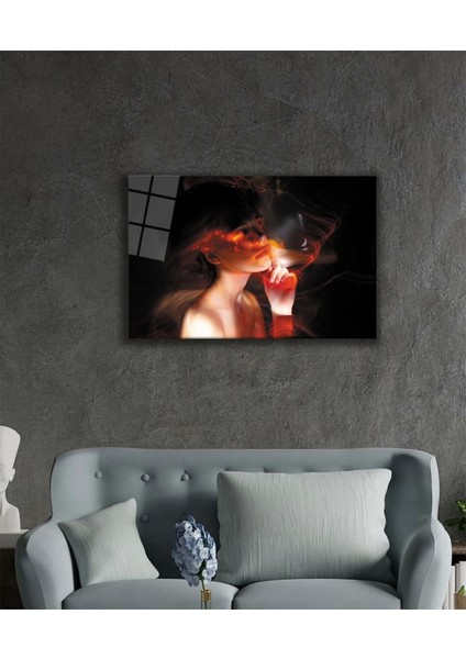 Ateş ve Kadın Cam Tablo Fire And fiyatları
