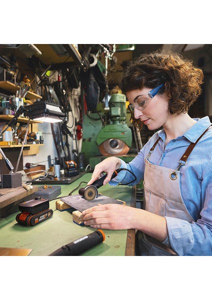 WX741.9 Makerx 20VOLT Kömürsüz Profesyonel 50MM Avuç Taşlama + 3 Aksesuar (Akü Dahil Değildir)