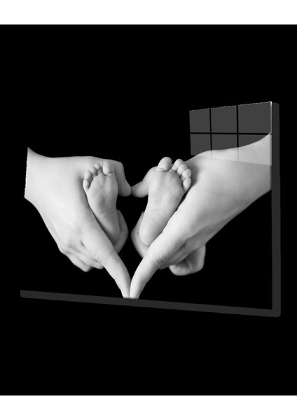 Anne Bebek Sevgi Cam Tablo Mother Baby Love Table