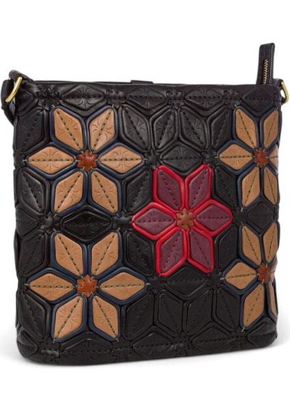 Lisa Siyah Deri/Renkli Kadın Çapraz Askılı Çanta 157 Lisa fiyatları