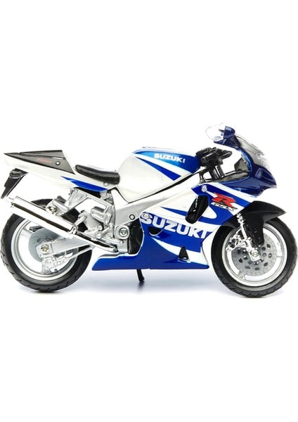 Motorsiklet 1:18 Motor Suzuki GSX-R750 Mavi-Beyaz