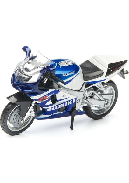 Motorsiklet 1:18 Motor Suzuki GSX-R750 Mavi-Beyaz
