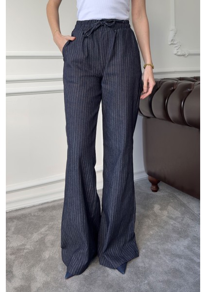Çizgili Denim Premium Takım- Mavi fırsatları