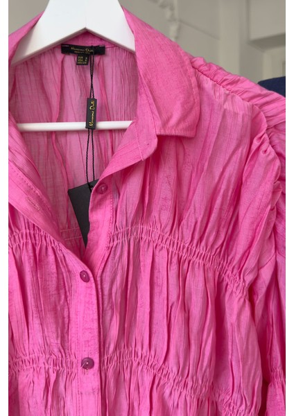 Gipeli Marka Tasarım Gömlek- Pembe