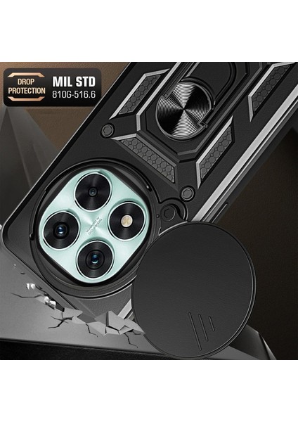 Xiaomi Redmi Note 14 Pro Plus Kılıf Kamera Korumalı Sürgülü Yüzüklü Armor Military Tank Kızaklı Kapak fırsatları