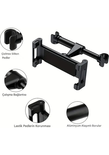 Araç Araba Koltuğu Uyumlu Tablet ve Telefon Tutucu 360° Döner Oto Koltuk Direğine Bağlanan Model fırsatları