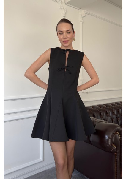 Sıfır Kol Kurdaleli Orj Elbise- Siyah fiyatları