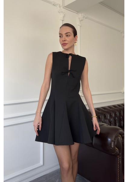 Sıfır Kol Kurdaleli Orj Elbise- Siyah modelleri