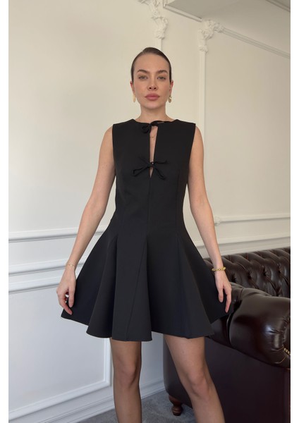 Sıfır Kol Kurdaleli Orj Elbise- Siyah fırsatları