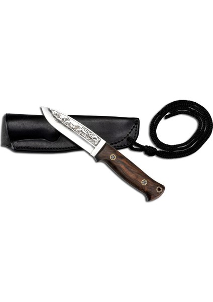 Bora 511 Survivor Kök Ceviz Sap Gravürlü Bıçak modelleri