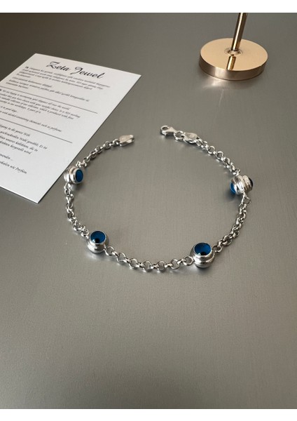Zeta Jewel Kadın Camgöz Gümüş Bileklik indirimleri