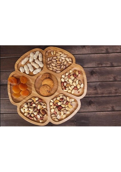 Pincho Delicado Bölmeli Çerezlik 32X32X1,7CM Kahvaltı Sunum Şık Tasarım 1 Adet indirimleri