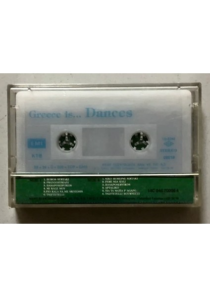 Greece Is Dances Yunan Müzikleri Kaset (Orjinal Dönem Baskı Kaset) fiyatları