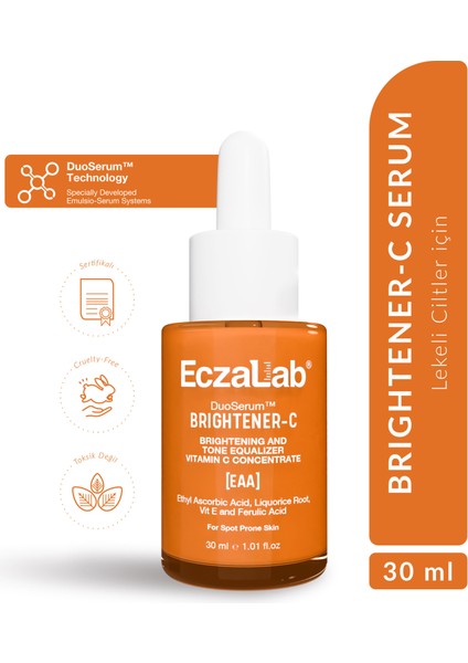 Nopigma Brightener C Vitaminli Duoserum® | Lekeye Eğilimli Ciltler için Cilt Aydınlatıcı | Ton Eşitleyici Serum
