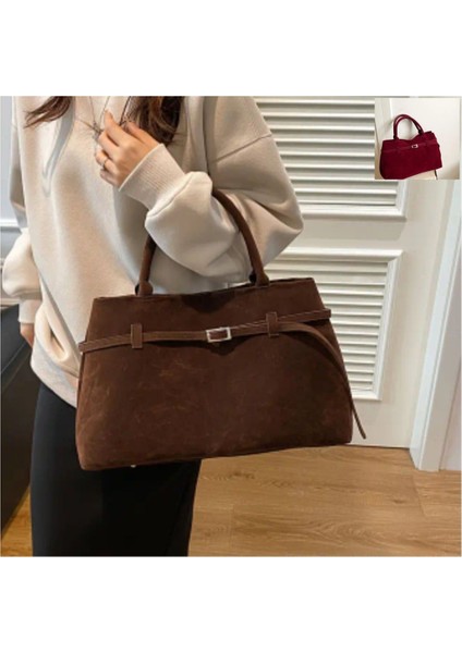 Suade Tote Omuz Çanta