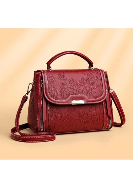 Kabartma Dokulu El Omuz Çantası