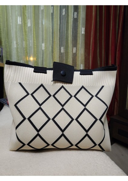 Kadın Örme Mini Tote El Çanta