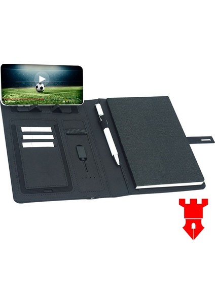 Kişiye Özel Isim Baskılı Powerbank Organizer Defter Şarj Cihazı Defter LED Işıklı Alana Baskı 6000 Mah Batarya fırsatları