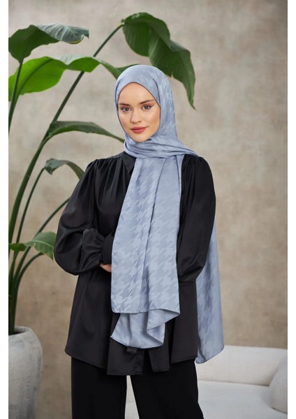 Kazayağı Desen Jakarlı Şal