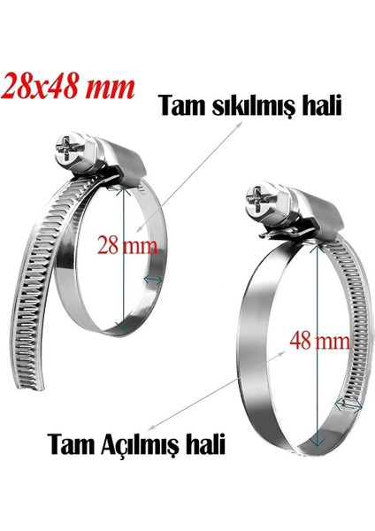 R&b 28X48 / 10MM Hortum Kelepçesi 50\'li Paket