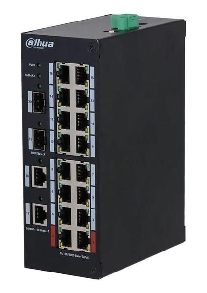 16PORT HS3220-16GT-190 Gıgabıt 2-Sfp 190W Full Poe Yönetilemez Swıtch