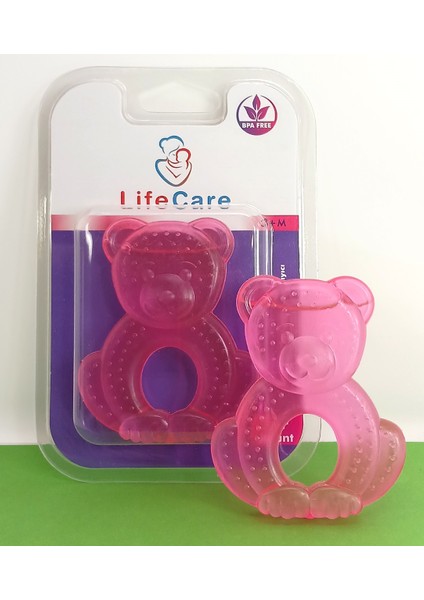 Pembe Diş Kaşıyıcı Ergonomik Tasarım BPA İçermeyen 0-24 Ay Bebekler İçin