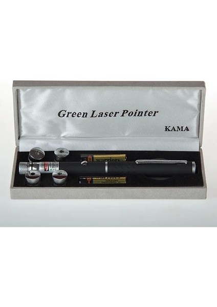 Yeşil Lazer Pointer 50 Mw 15 Km Etkili (5 Başlıklı) (5069)