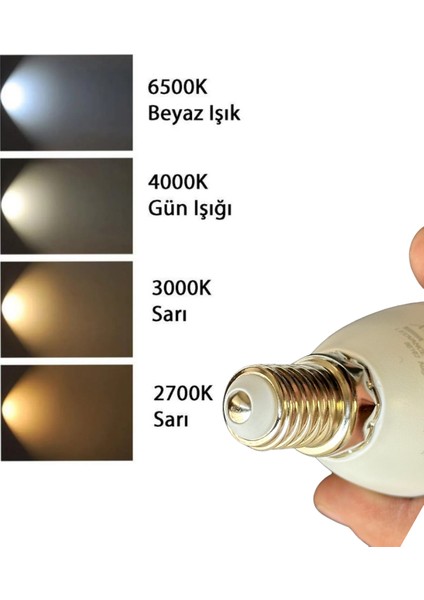(4 adet) Ledvance 4,9W (40W) 2700K (Sarı Işık) Dim Edilebilir E14 Duylu (Ince Duy) LED Mum Ampul
