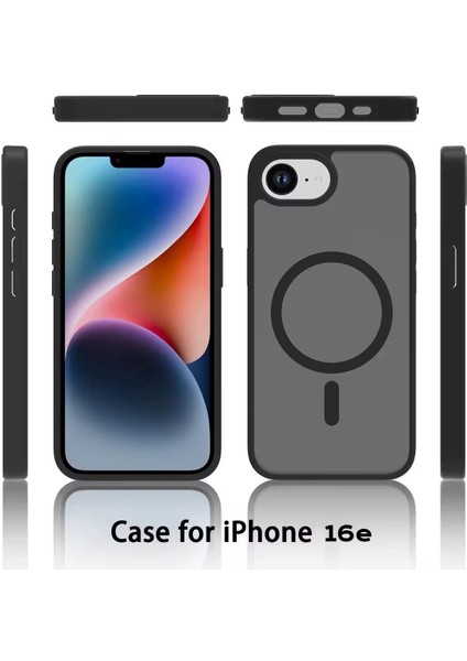 Apple iPhone 16E 2025 Için Ultra Ince Magsafe Uyumlu Kılıf - Tpu/pc Ipeksi Pürüzsüz Dokunmatik Kablosuz Şarj Darbeye Dayanıklı Kapak
