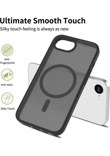 Apple iPhone 16E 2025 Için Ultra Ince Magsafe Uyumlu Kılıf - Tpu/pc Ipeksi Pürüzsüz Dokunmatik Kablosuz Şarj Darbeye Dayanıklı Kapak