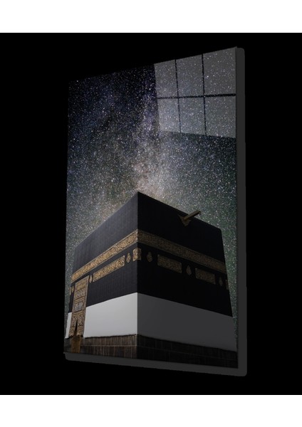 Kabe Kutsal Topraklar Dini Islami Cam Tablo 4 mm Cam