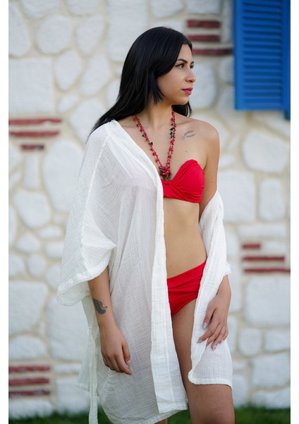 Müslin Kısa Kimono