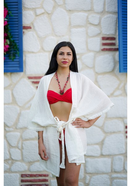 Müslin Kısa Kimono