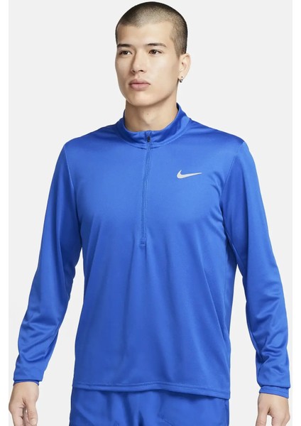 Dri-Fit Pacer Çeyrek Fermuarlı Erkek Mavi Antrenman Üstü