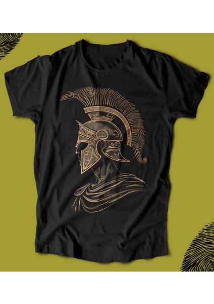 'ancient Greek - Antik Yunan Savaşçı‘ Baskılı 'regular-Fit' Unisex Tişört