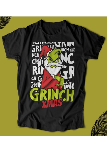 ' The Grinch – Xmass‘ Baskılı 'regular-Fit' Unisex Tişört
