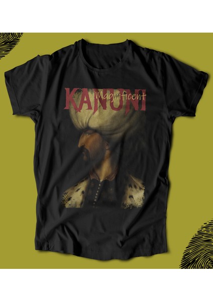 ' Kanuni Sultan Süleyman‘ Baskılı 'regular-Fit' Unisex Tişört