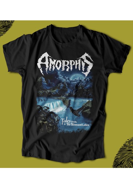 'amorphis – Tales From The Thousand Lakes‘ Baskılı 'regular-Fit' Unisex Tişört