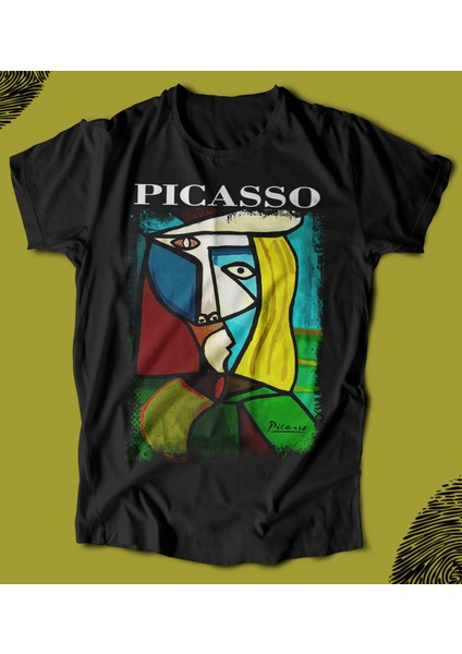 'picasso – Kübizm‘ Baskılı 'regular-Fit' Unisex Tişört