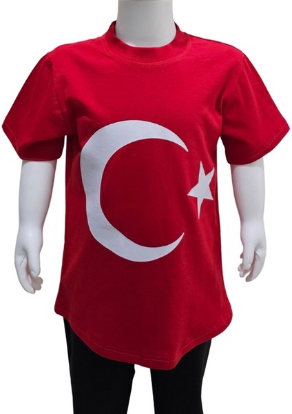 Ay Yıldız Baskılı Türk Bayraklı Tişört