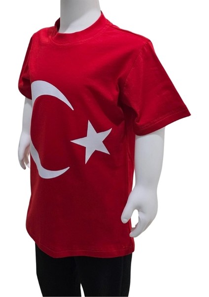 Ay Yıldız Baskılı Türk Bayraklı Tişört